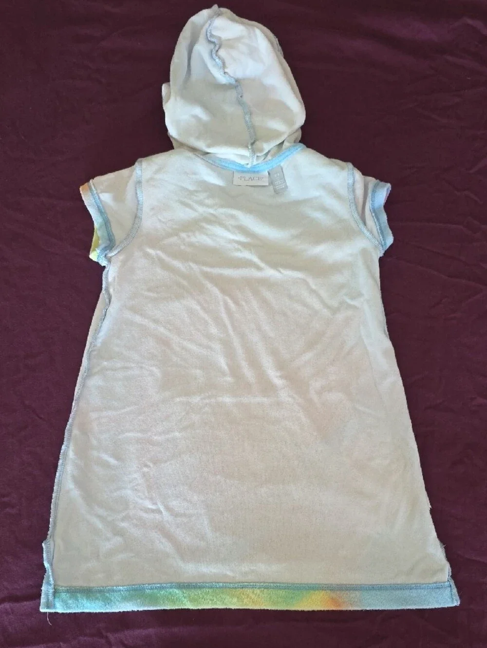 Place Girls' Pastel Tie-Dye Hooded Swim Cover-up